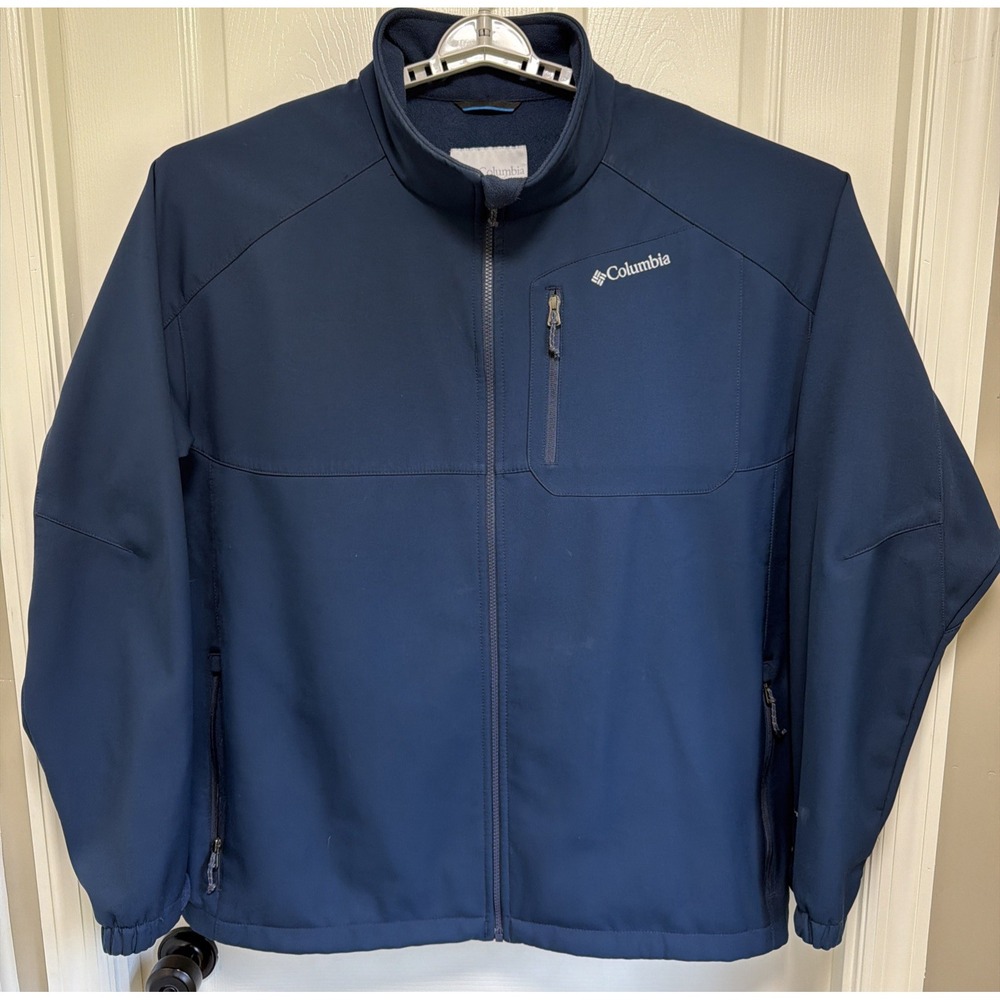 Columbia Omni-Shield Ascender Jacket Men's 3XL Navy Blue Full Zip Fleece Lined